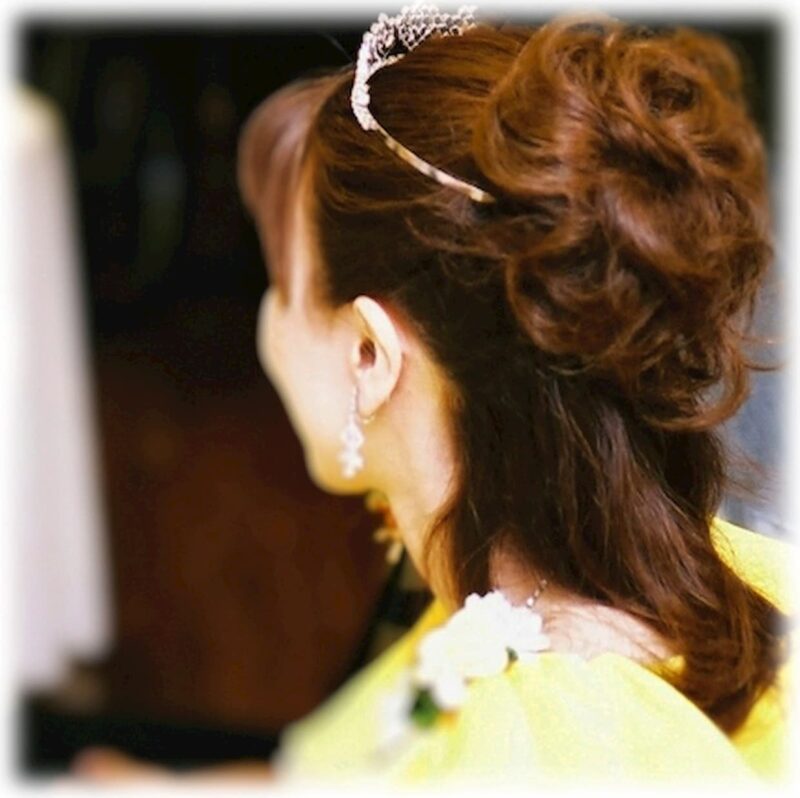 結婚式 カラードレス 髪型