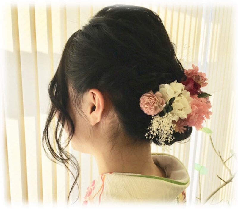 結婚式 訪問着 髪型