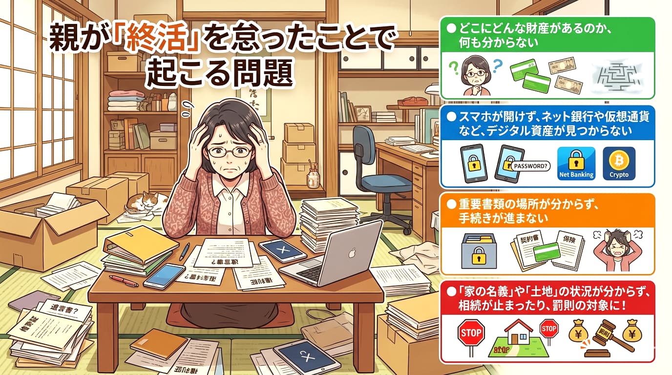 親が終活怠って起こる問題